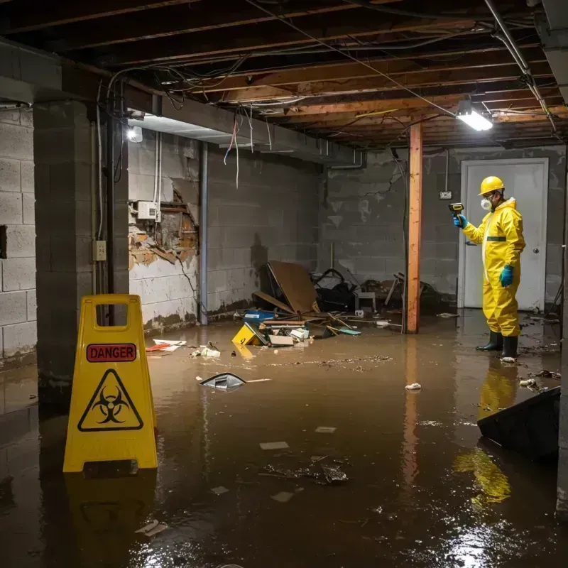 Flooded Basement Electrical Hazard in Marthasville, MO Property